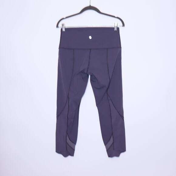 LULULEMON Wunder Under Crop Roll Down Scallop Full-On Moonwalk Women's 10 - Picture 8 of 9